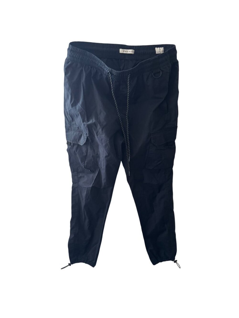 PacSun Womens Cargo Jogger Pants Size M Blue Pockets Drawstring Y2K Streetwear